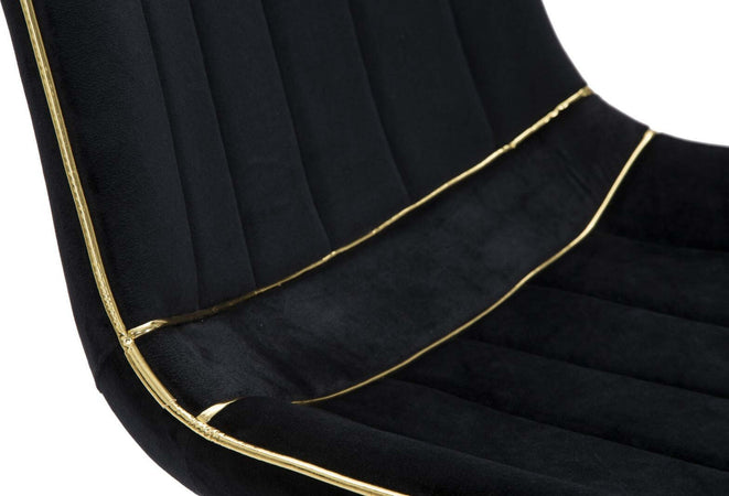 Sedia-Paris-Nera/Gold-Set-2-Pz-Cm-51X59X79