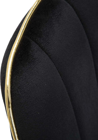 Sedia-Paris-Nera/Gold-Set-2-Pz-Cm-51X59X79