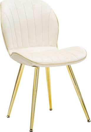 Sedia-Paris-Space-Crema-/Gold-Set-2-Pz-Cm-46X58X77