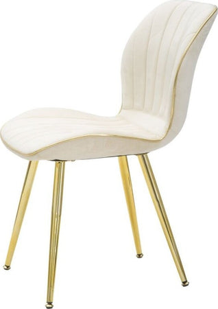 Sedia-Paris-Space-Crema-/Gold-Set-2-Pz-Cm-46X58X77
