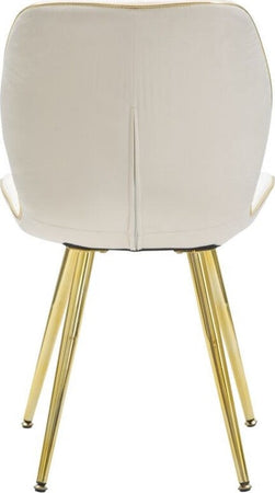 Sedia-Paris-Space-Crema-/Gold-Set-2-Pz-Cm-46X58X77