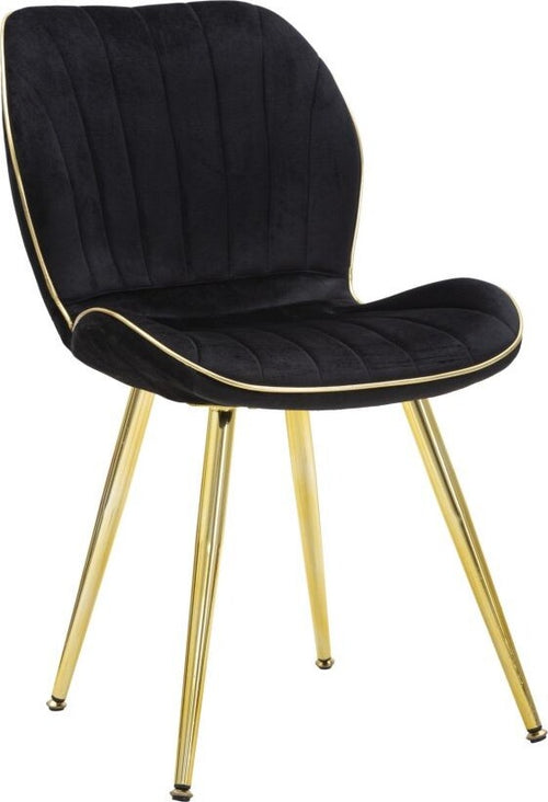 Sedia-Paris-Space-Nera-/Gold-Set-2-Pz-Cm-46X58X77