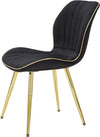Sedia-Paris-Space-Nera-/Gold-Set-2-Pz-Cm-46X58X77