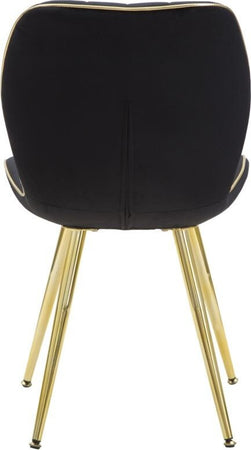 Sedia-Paris-Space-Nera-/Gold-Set-2-Pz-Cm-46X58X77