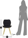 Sedia-Paris-Space-Nera-/Gold-Set-2-Pz-Cm-46X58X77