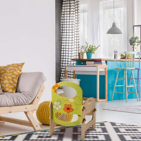 Sedia Per Bambino - Fiori Per Cameretta In Legno