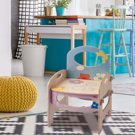 Sedia Per Bambino - Fiori Per Cameretta In Legno
