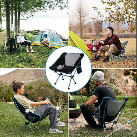 Sedia Pieghevole Da Campeggio Con Borsa Portatile Spiaggia Pesca Picnic Giardino Articoli da Giardino > Arredo giardino > Prodotti Da Esterno Trade Shop italia - Napoli, Commerciovirtuoso.it