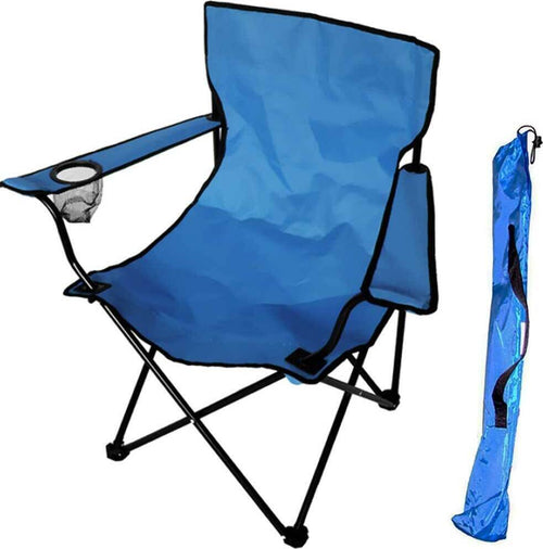 Sedia-Pieghevole-Richiudibile-Chiusura-Ombrello-da-Campeggio-Spiaggia-Mare-Blu