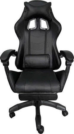 Sedia Poltrona Gaming Ufficio Casa In Ecopelle Cuscino Lombare Poggiatesta Piedi Nero Casa, arredamento e bricolage > Arredamento > Sedie Trade Shop italia - Napoli, Commerciovirtuoso.it