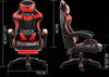 Sedia Poltrona Gaming Ufficio Casa In Ecopelle Cuscino Lombare Poggiatesta Piedi Rossa Casa, arredamento e bricolage > Arredamento > Sedie Trade Shop italia - Napoli, Commerciovirtuoso.it