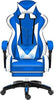Sedia Poltrona Ufficio Casa In Ecopelle Cuscino Lombare Poggiatesta Piedi Blu Bianco Casa, arredamento e bricolage > Arredamento > Sedie Trade Shop italia - Napoli, Commerciovirtuoso.it