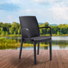 Sedia in Polipropilene  Phoenix con braccioli effetto rattan, adatto per bar e strutture