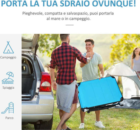Sedia-Sdraio-da-Esterno-Pieghevole-con-Tettuccio-e-Rivestimento-Imbottito-in-Gommapiuma,-Lettino-Prendisole-da-Giardino-con-Schienale-Regolabile-66x164x81cm-Blu-84B-591BU
