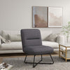 sedia-soggiorno-salotto-ufficio-studio-Poltrona-Moderna-con-Base-in-Acciaio-e-Rivestimento-in-Tessuto,-61x68x83.5cm,-Grigio-Scuro-F