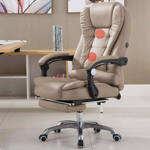 Sedia Ufficio Girevole Da Gioco Poggiapiedi Scrivania Reclinabile In Pelle Beige Casa e cucina/Arredamento/Studio/Sedie e Sgabelli/Sedie da scrivania Trade Shop italia - Napoli, Commerciovirtuoso.it
