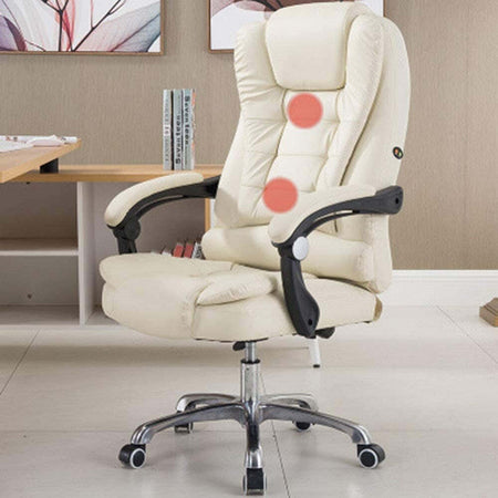Sedia Ufficio Girevole Gioco Poggiapiedi Scrivania Reclinabile In Pelle Bianca Casa e cucina/Arredamento/Studio/Sedie e Sgabelli/Sedie da scrivania Trade Shop italia - Napoli, Commerciovirtuoso.it