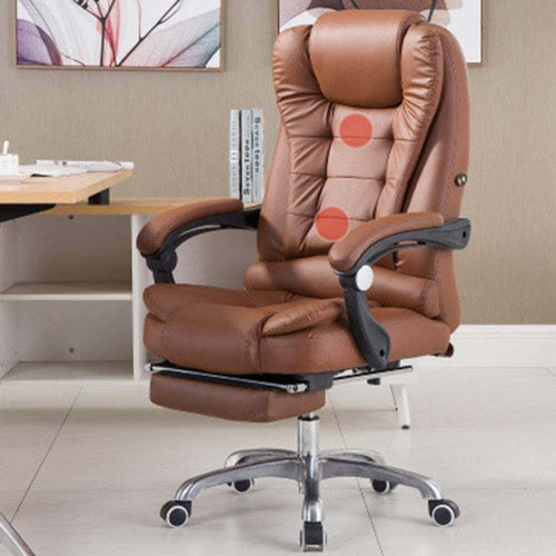 Sedia Ufficio Girevole Gioco Poggiapiedi Scrivania Reclinabile In Pelle Marrone Casa e cucina/Arredamento/Studio/Sedie e Sgabelli/Sedie da scrivania Trade Shop italia - Napoli, Commerciovirtuoso.it