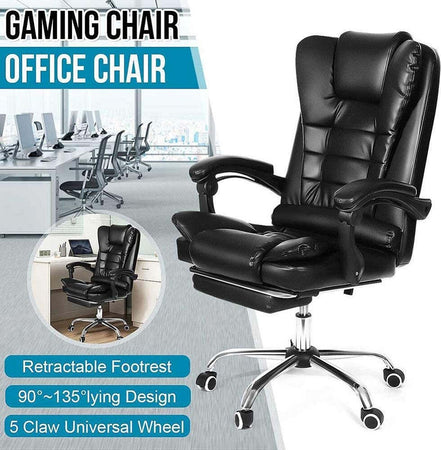 Sedia Ufficio Girevole Gioco Poggiapiedi Scrivania Reclinabile In Pelle Marrone Casa e cucina/Arredamento/Studio/Sedie e Sgabelli/Sedie da scrivania Trade Shop italia - Napoli, Commerciovirtuoso.it