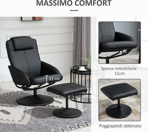sedia-ufficio-studio-negozio-soggiorno-Poltrona-Relax-Reclinabile-con-Pouf-Poggiapiedi-e-Rivestimento-in-eco-pelle,-Nero-F833-360BKA