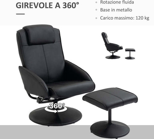 sedia-ufficio-studio-negozio-soggiorno-Poltrona-Relax-Reclinabile-con-Pouf-Poggiapiedi-e-Rivestimento-in-eco-pelle,-Nero-F833-360BKA