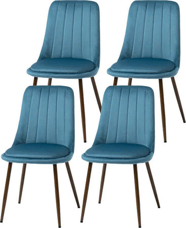 Sedie-da-Cucina-Imbottite,-Set-4-Pezzi-in-Poliestere-e-Acciaio,-47x55x86-cm,-Blu-DR6835-922V00DBDR6