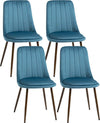 Sedie-da-Cucina-Imbottite,-Set-4-Pezzi-in-Poliestere-e-Acciaio,-47x55x86-cm,-Blu-DR6835-922V00DBDR6