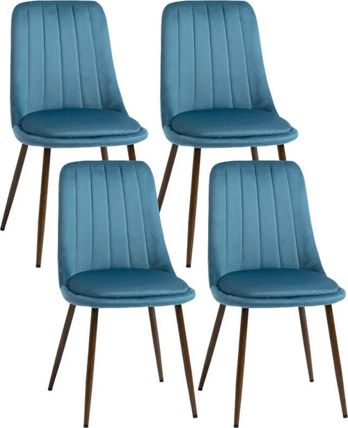 Sedie-da-Cucina-Imbottite,-Set-4-Pezzi-in-Poliestere-e-Acciaio,-47x55x86-cm,-Blu-DR6835-922V00DBDR6