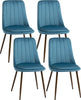 Sedie-da-Cucina-Imbottite,-Set-4-Pezzi-in-Poliestere-e-Acciaio,-47x55x86-cm,-Blu-DR6835-922V00DBDR6