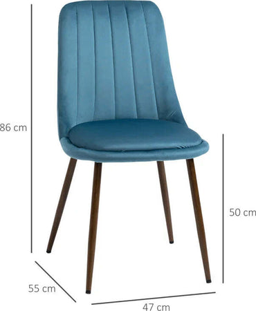 Sedie-da-Cucina-Imbottite,-Set-4-Pezzi-in-Poliestere-e-Acciaio,-47x55x86-cm,-Blu-DR6835-922V00DBDR6