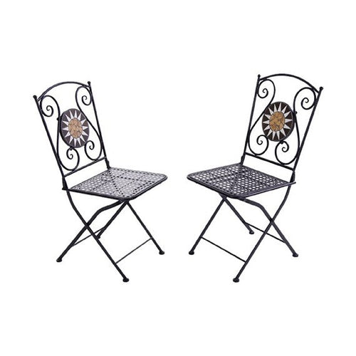 Sedie pieghevoli Classic in acciaio verniciato per giardino e veranda confezione da 2 pezzi