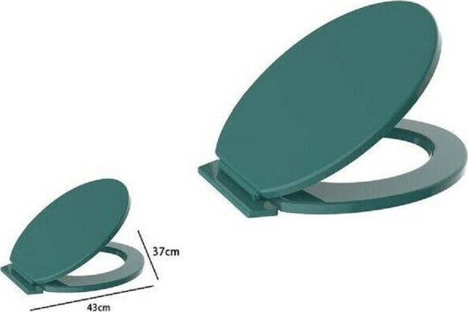 Sedile-Coprivaso-Wc-Water-Copriwater-Bagno-In-Pvc-Universale-Verde-Scuro-59024