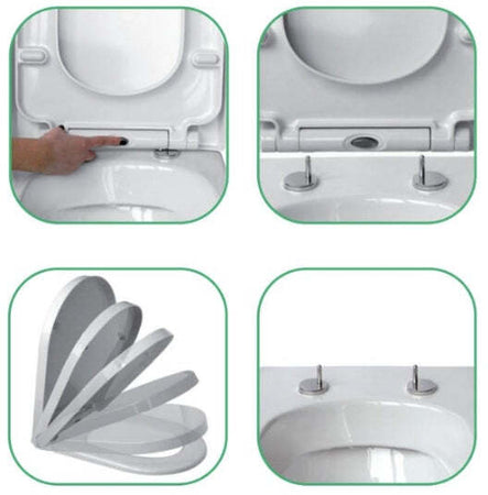 Sedile wc avvolgente soft close sganciabile