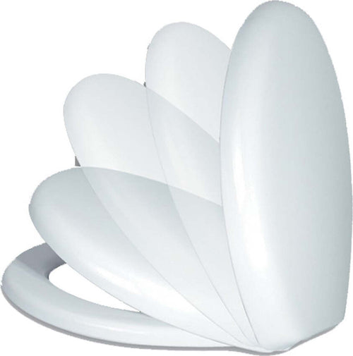 Sedile Wc Copri Water Tavoletta Vaso Universale Bianco Polipropilene PP Sistema Soft Closing Bagno Fai da te/Attrezzature per cucine e bagni/Attrezzature per bagni/Sedili WC Ogomondo - Martina Franca, Commerciovirtuoso.it