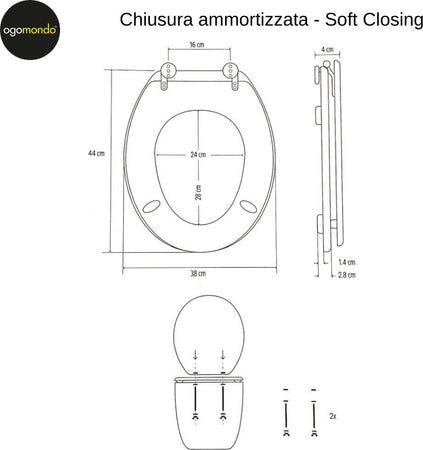 Sedile Wc Copri Water Universale Frizionato Bianco MDF Chiusura Rallentata Fai da te/Attrezzature per cucine e bagni/Attrezzature per bagni/Sedili WC Ogomondo - Martina Franca, Commerciovirtuoso.it