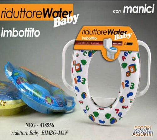 SEDILE WC MORBIDO RIDUTTORE BAMBINI BABY WATER IMBOTTITO CON MANICI  Trade Shop italia - Napoli, Commerciovirtuoso.it