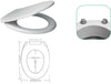 Sedile wc uiversale con cernierie in acciaio
