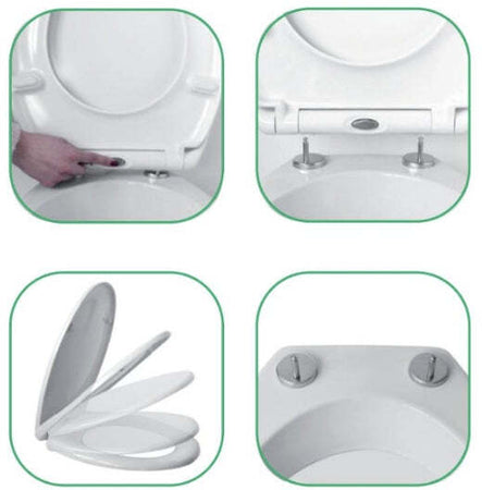 Sedile wc uiversale soft close sganciabile