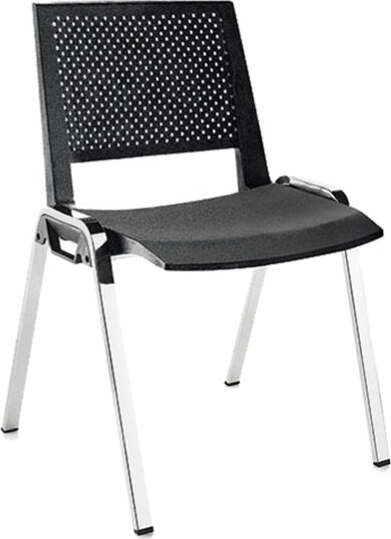 Seduta attesa Kentra - senza braccioli - nero - Unisit Casa e cucina/Arredamento/Studio/Sedie per sala d'attesa Eurocartuccia - Pavullo, Commerciovirtuoso.it