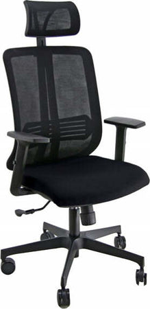 Seduta operativa Vertigo - con braccioli regolabili e poggiatesta - nero-nero - Unisit Casa e cucina/Arredamento/Studio/Sedie e Sgabelli/Sedie da scrivania Eurocartuccia - Pavullo, Commerciovirtuoso.it