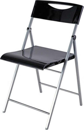 Seduta Smile - pieghevole - acciaio e plastica - nero - Alba Casa e cucina/Arredamento/Studio/Sedie per sala d'attesa Eurocartuccia - Pavullo, Commerciovirtuoso.it