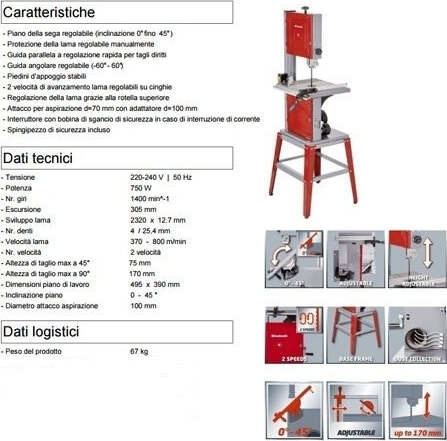 SEGA A NASTRO VERTICALE EINHELL TC-SB 305 U POTENZA 750 W LAMA 2320 X 12,7 MM Fai da te/Utensili elettrici e a mano/Utensili elettrici/Seghe/Seghe a nastro Trade Shop italia - Napoli, Commerciovirtuoso.it