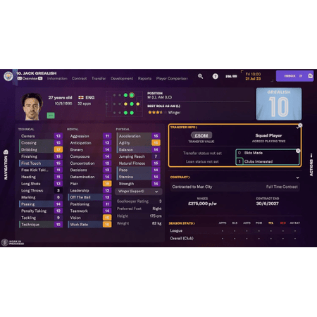 Footbal Manager 2024 Console Edition PS5 UK Usato