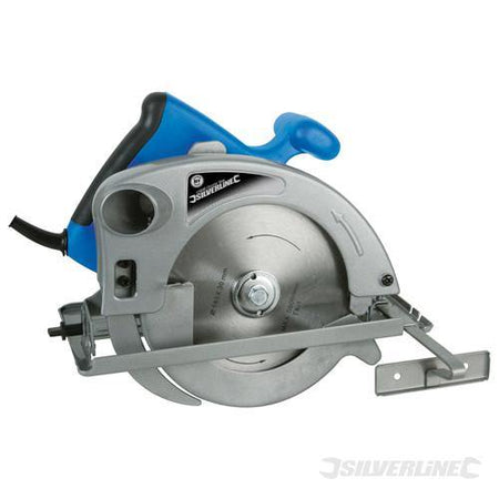 Sega Circolare elettrica regolazione lama taglio legno Silverline 185mm 1200W Silverline