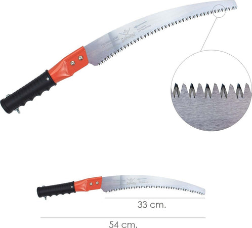 Segaccio con manico porta pertica Samurai per potatura lama curva 33 cm Fai da te/Utensili elettrici e a mano/Attrezzi da giardinaggio/Seghe/Seghe manuali La Zappa - Altamura, Commerciovirtuoso.it