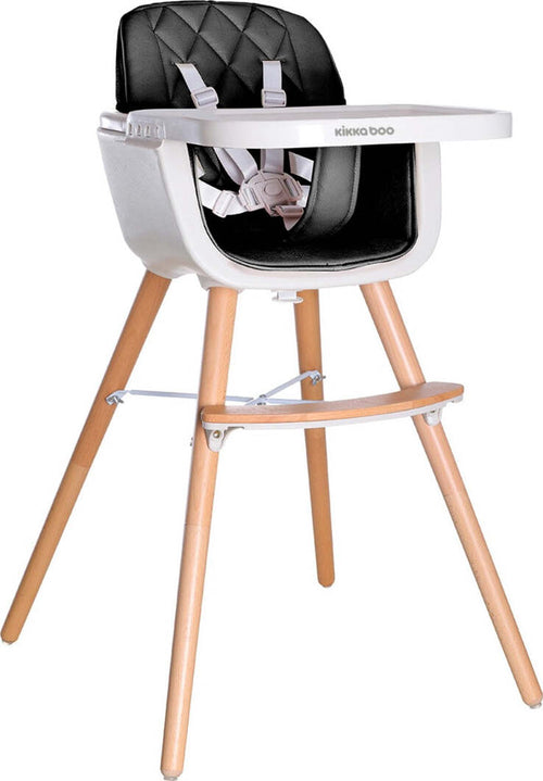 Seggiolone Kikkaboo Woody 2 in 1 Black Prima infanzia/Allattamento e pappa/Seggioloni sedili e accessori/Seggioloni La Casa Del Bebè - Napoli, Commerciovirtuoso.it