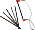 Seghetto-Per-Metallo-Manuale-Lama-15cm-Archetto-In-Acciaio-Con-2-Lame-Ricambio