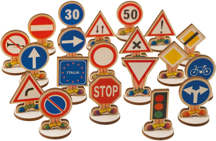 Segnali Stradali In Legno - Road Blocks - Kit 8 Elementi - Waytoplay - Foto 4