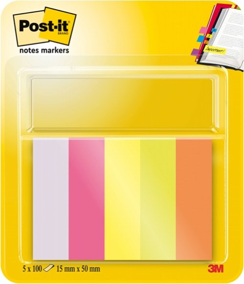 Segnapagina Post it in carta - 670-5 - 15 x 50 mm - 5 colori Neon - Post it - conf. 500 pezzi Cancelleria e prodotti per ufficio/Archivio ufficio e accessori per scrivania/Etichette divisori per schedario e timbri/Segnapagina adesivi Eurocartuccia - Pavullo, Commerciovirtuoso.it