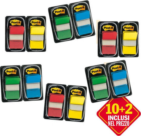 Segnapagina Post it Index Medium - 680 - 4 colori classici - Value pack 10+2 (dispenser da 50 segnapagina ciascuno) Cancelleria e prodotti per ufficio/Archivio ufficio e accessori per scrivania/Etichette divisori per schedario e timbri/Segnapagina adesivi Eurocartuccia - Pavullo, Commerciovirtuoso.it
